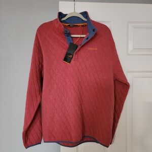 Men's Orvis Red Quilted Pullover - Extremely Comfortable Material - Size M